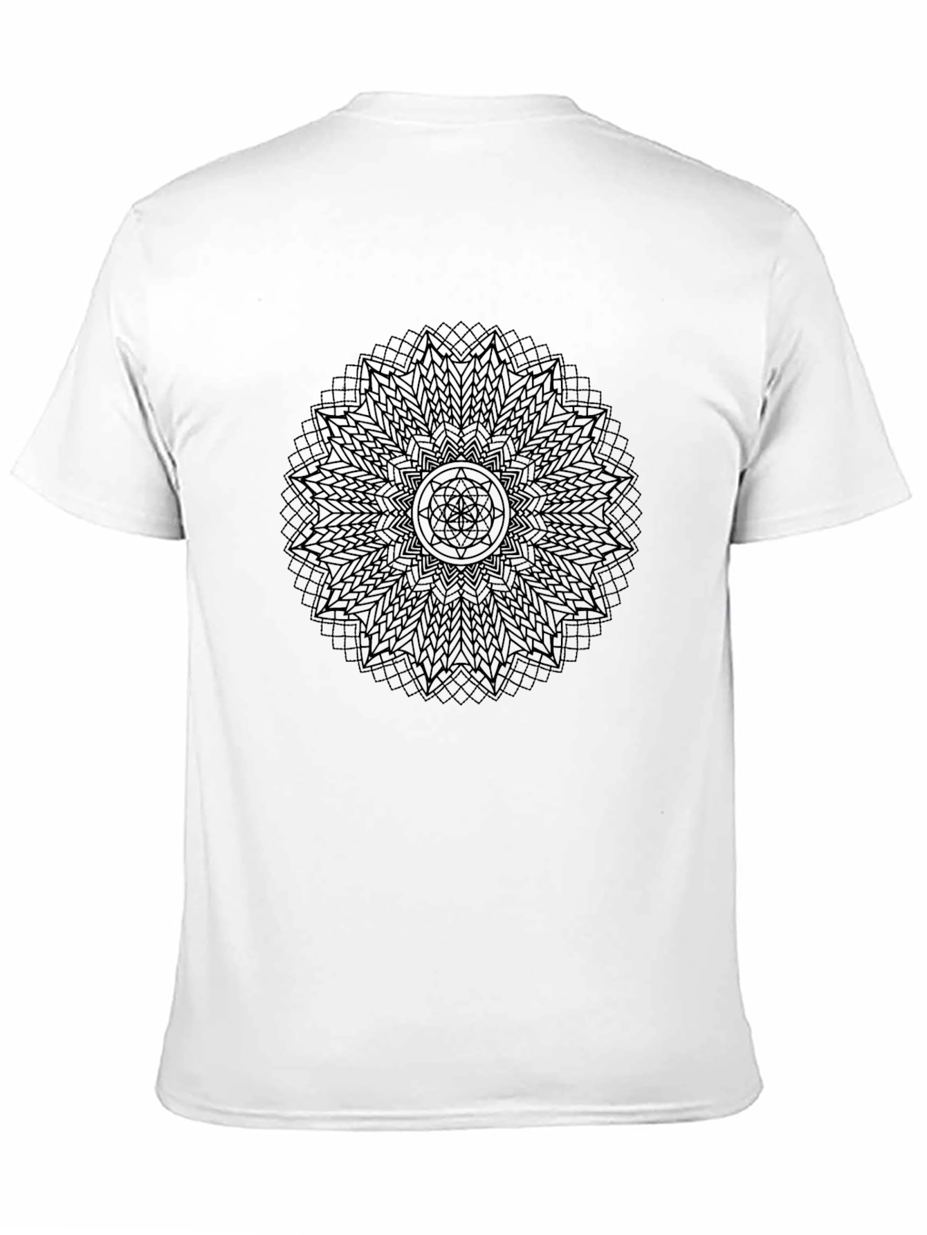 Black Mandala T-Shirt - Geometric Design