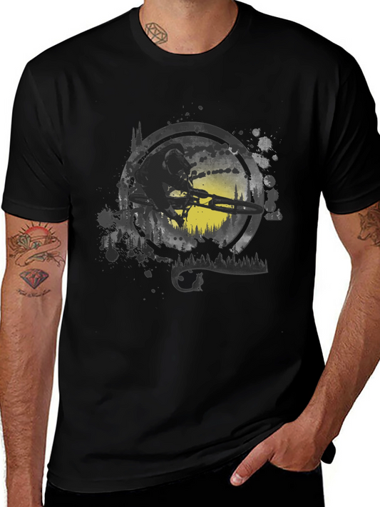 Mountain Bike Graphic Black T-Shirt