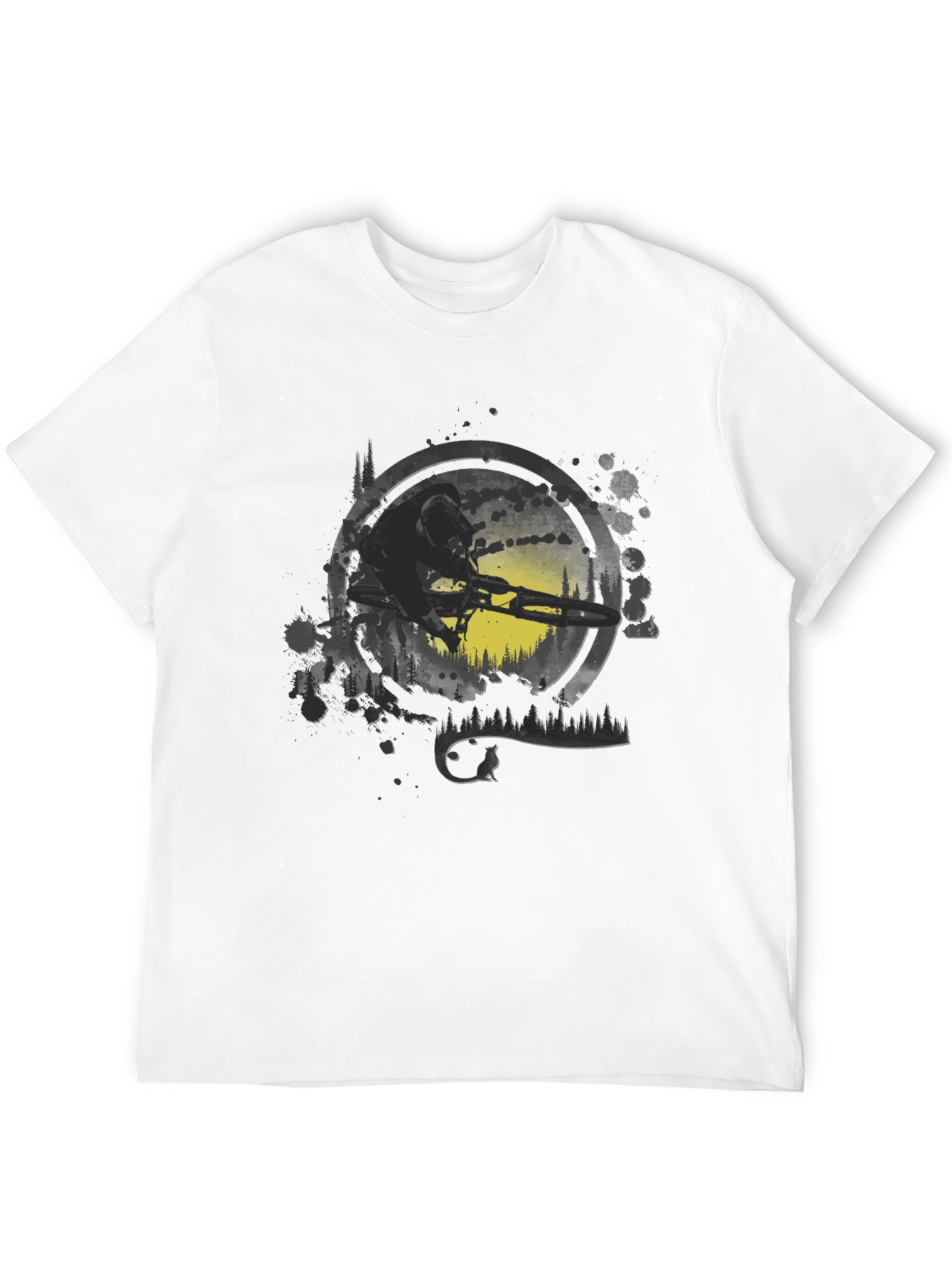Mountain Bike Graphic Black T-Shirt