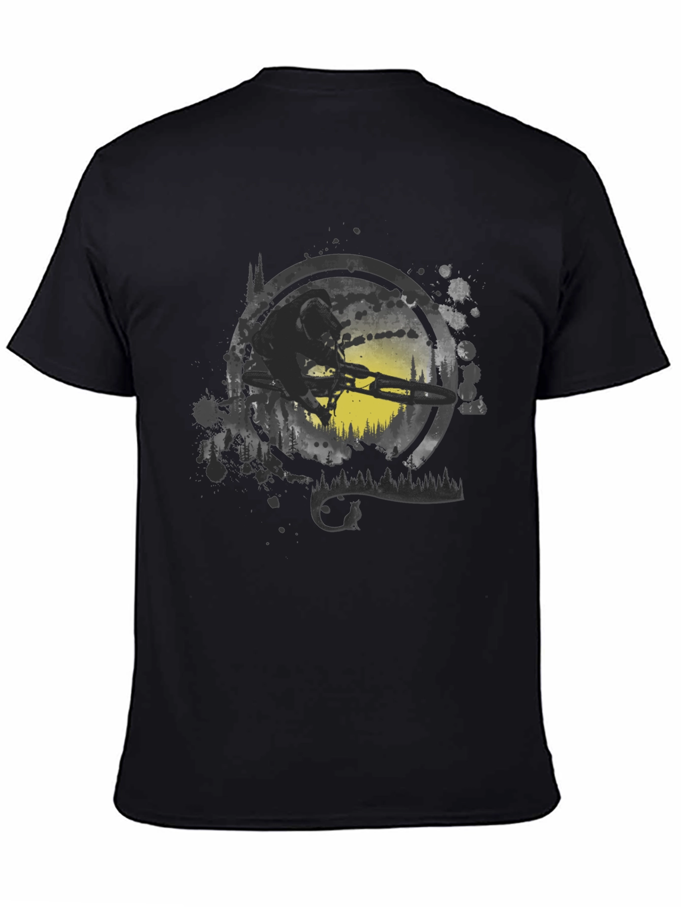 Mountain Bike Graphic Black T-Shirt