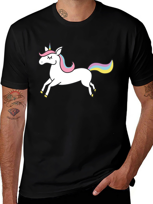 Unicorn Graphic Tee - Black Cotton Blend