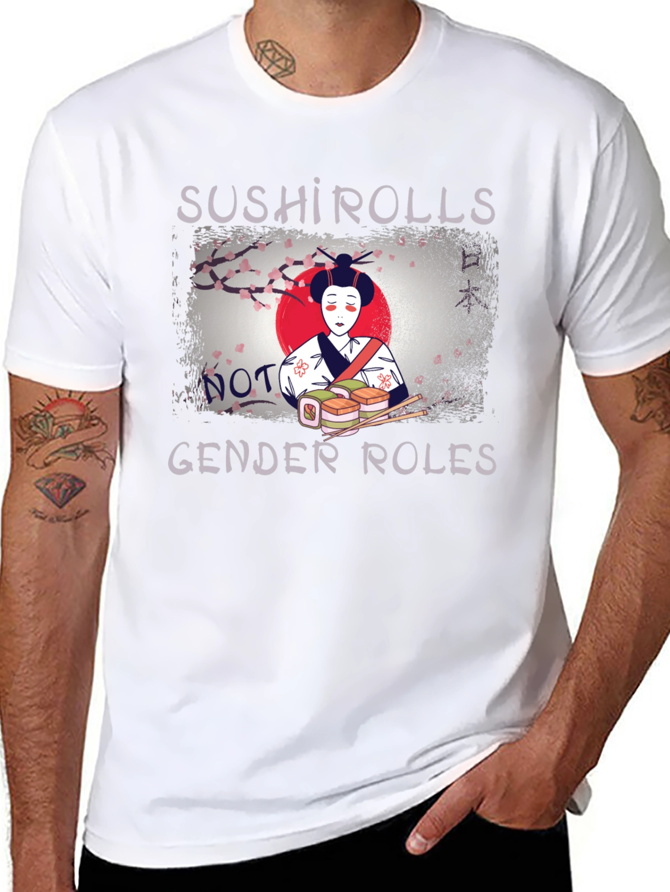 Sushi Rolls Not Gender Roles T-Shirt