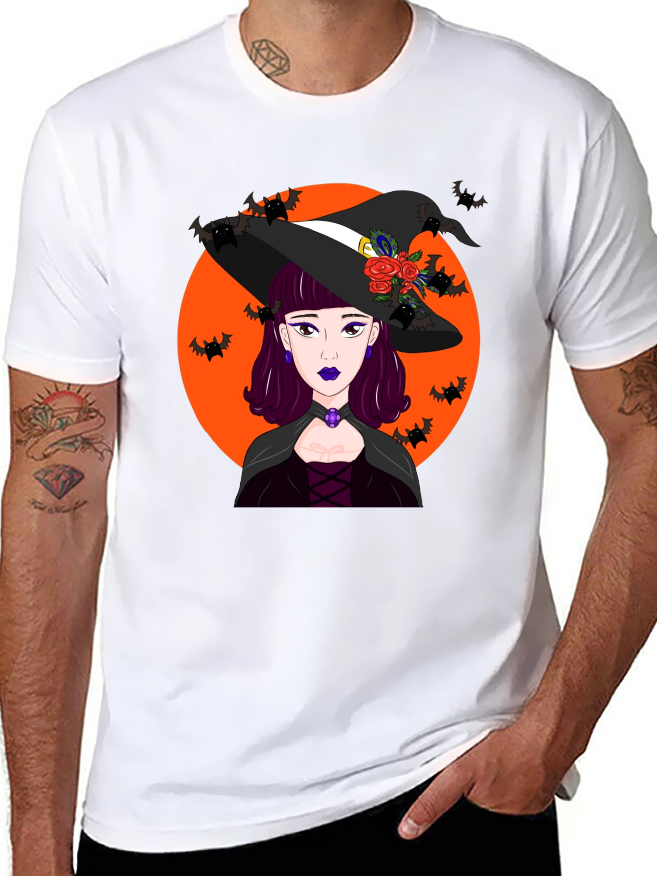 Witch Graphic Tee - Halloween Shirt
