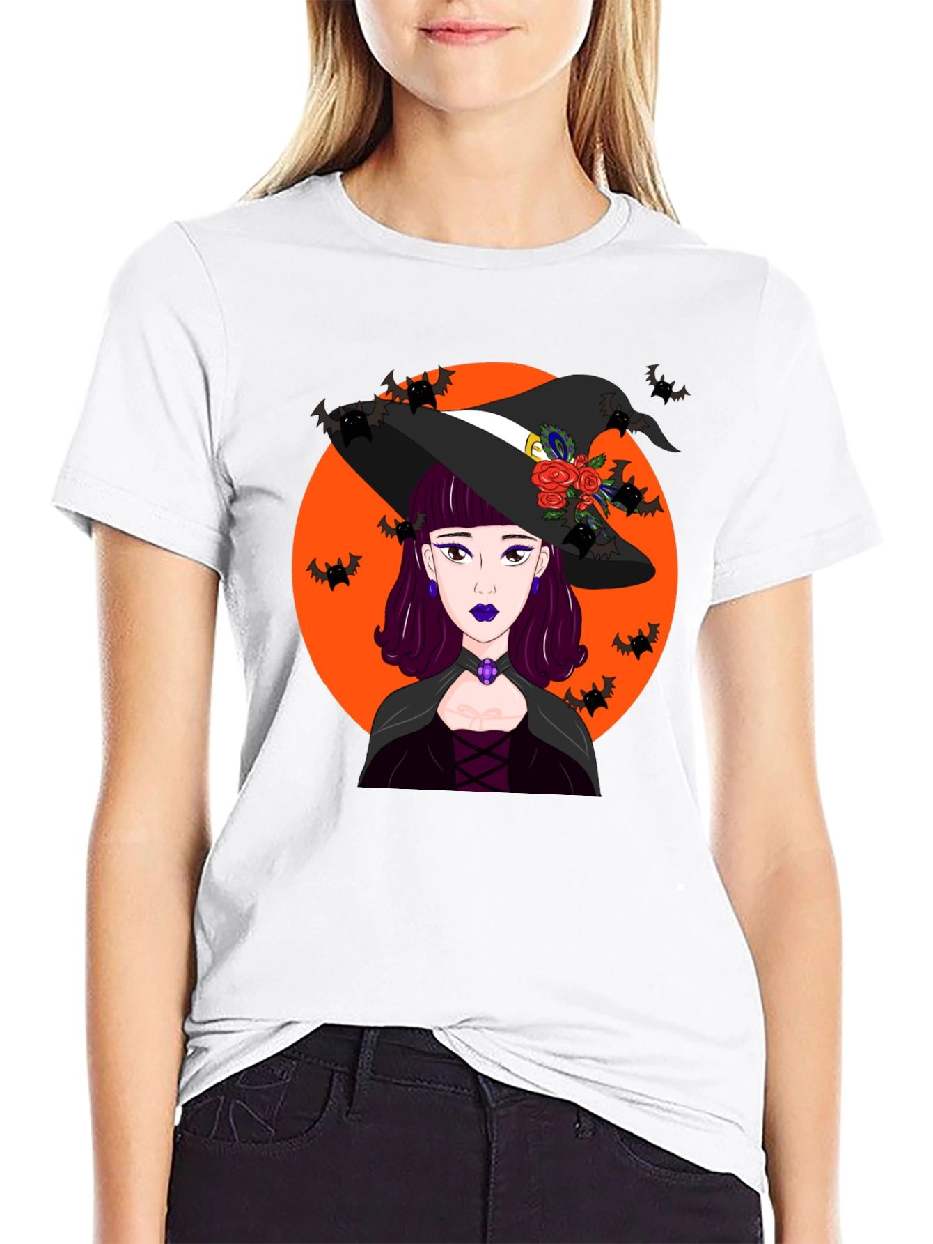 Witch Graphic Tee - Halloween Shirt