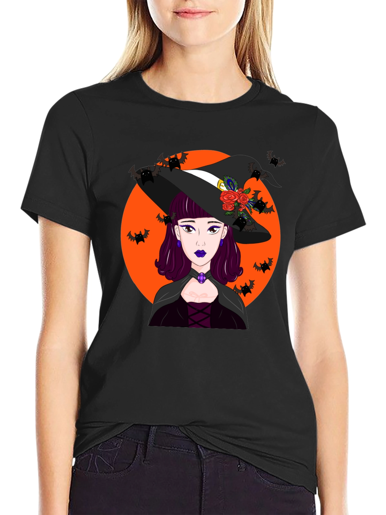 Witch Graphic Tee - Halloween Shirt