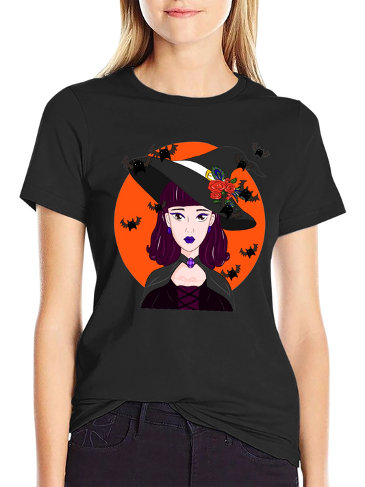 Witch Graphic Tee - Halloween Shirt