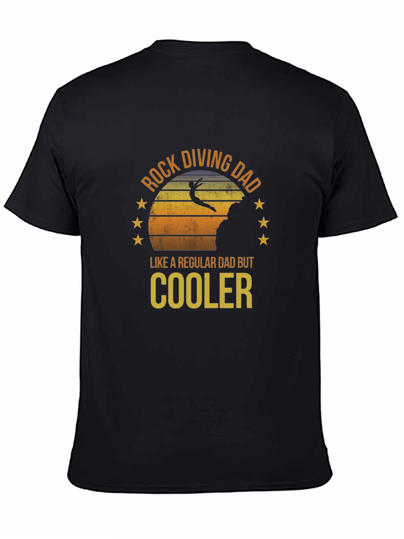 Rock Diving Dad T-Shirt - Cool Dad Tee