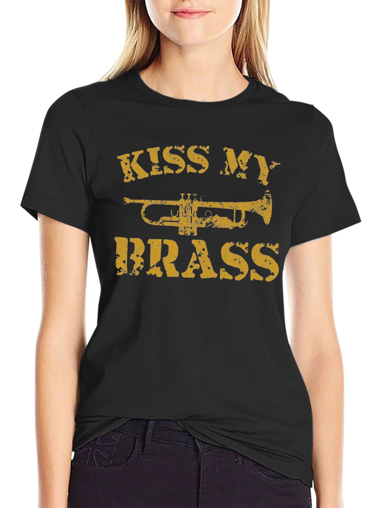 Kiss My Brass T-Shirt - Trumpet Musician Tee