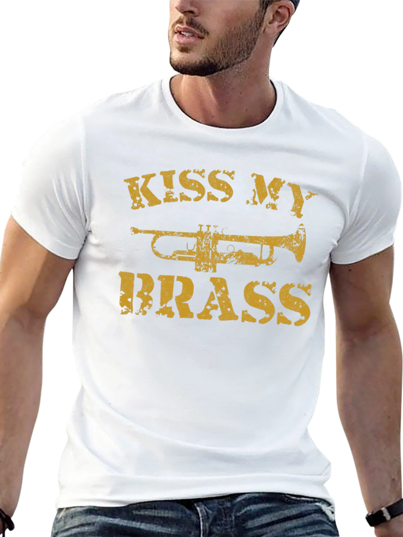 Kiss My Brass T-Shirt - Trumpet Musician Tee