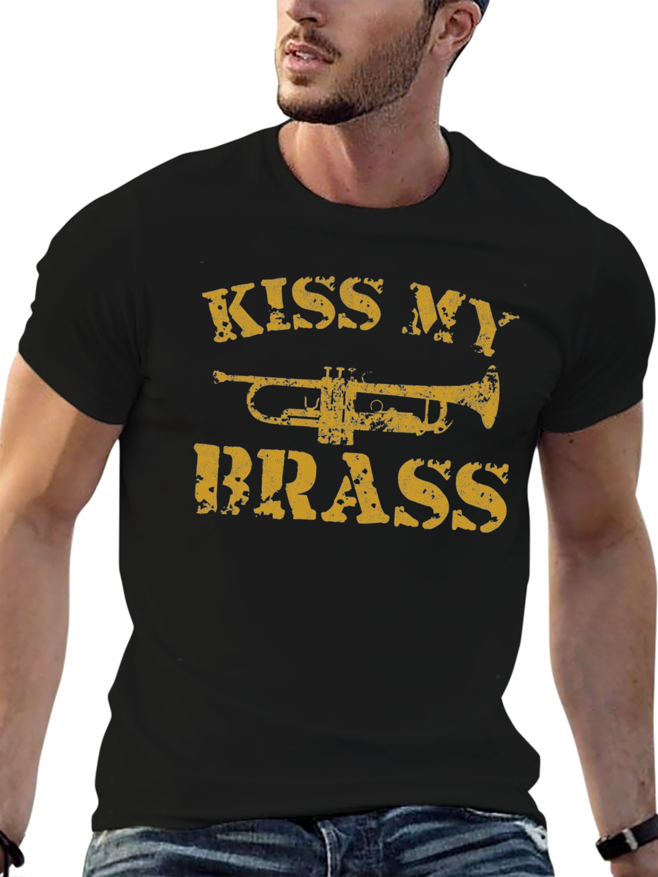 Kiss My Brass T-Shirt - Trumpet Musician Tee