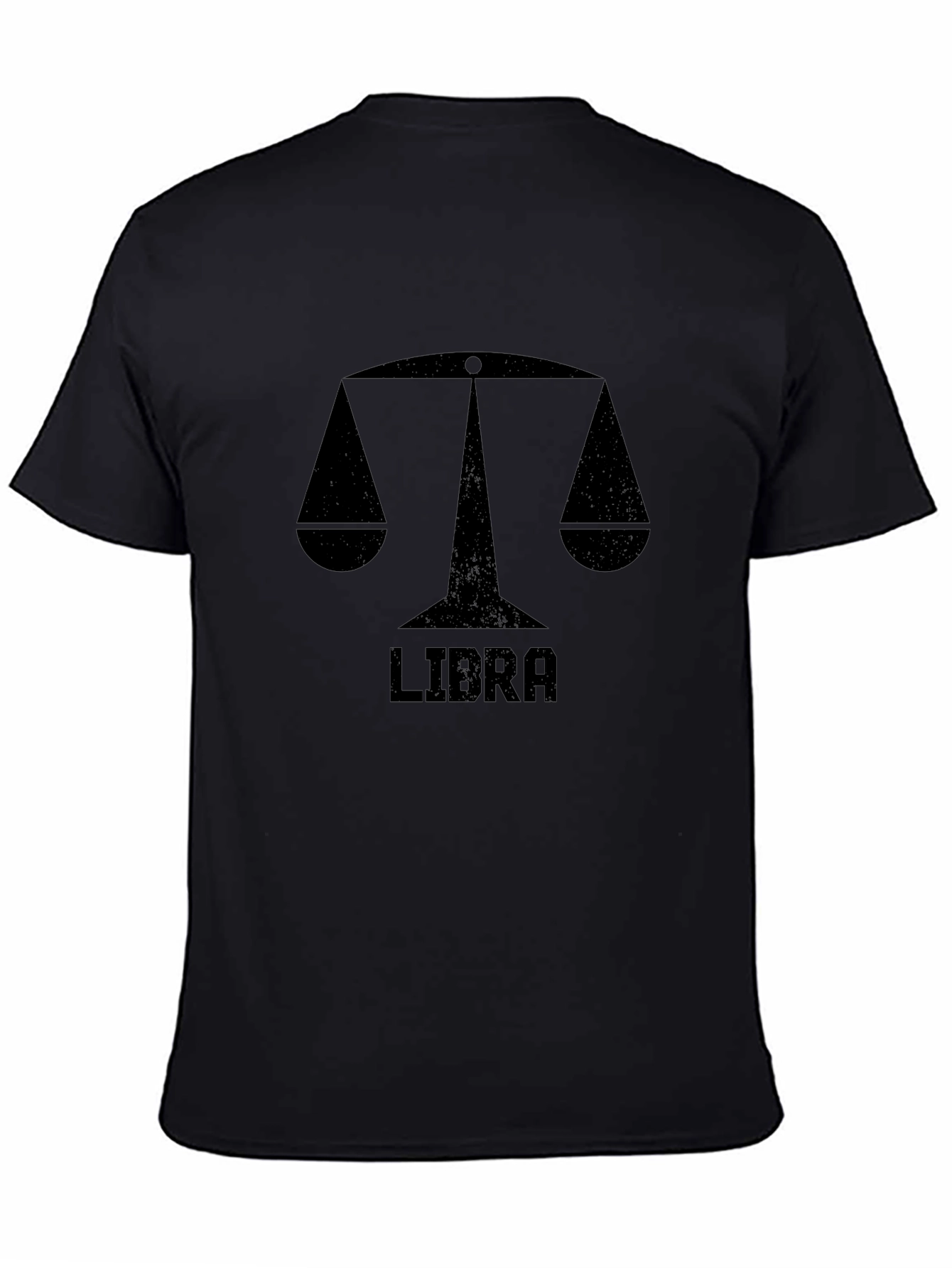 Libra Zodiac Sign Black T-Shirt