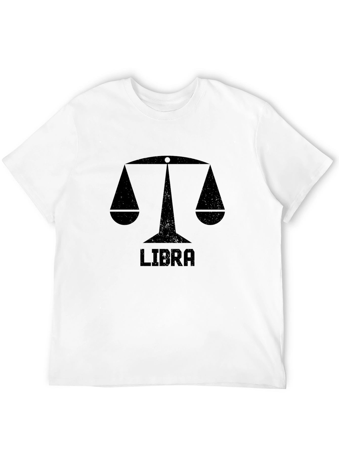 Libra Zodiac Sign Black T-Shirt