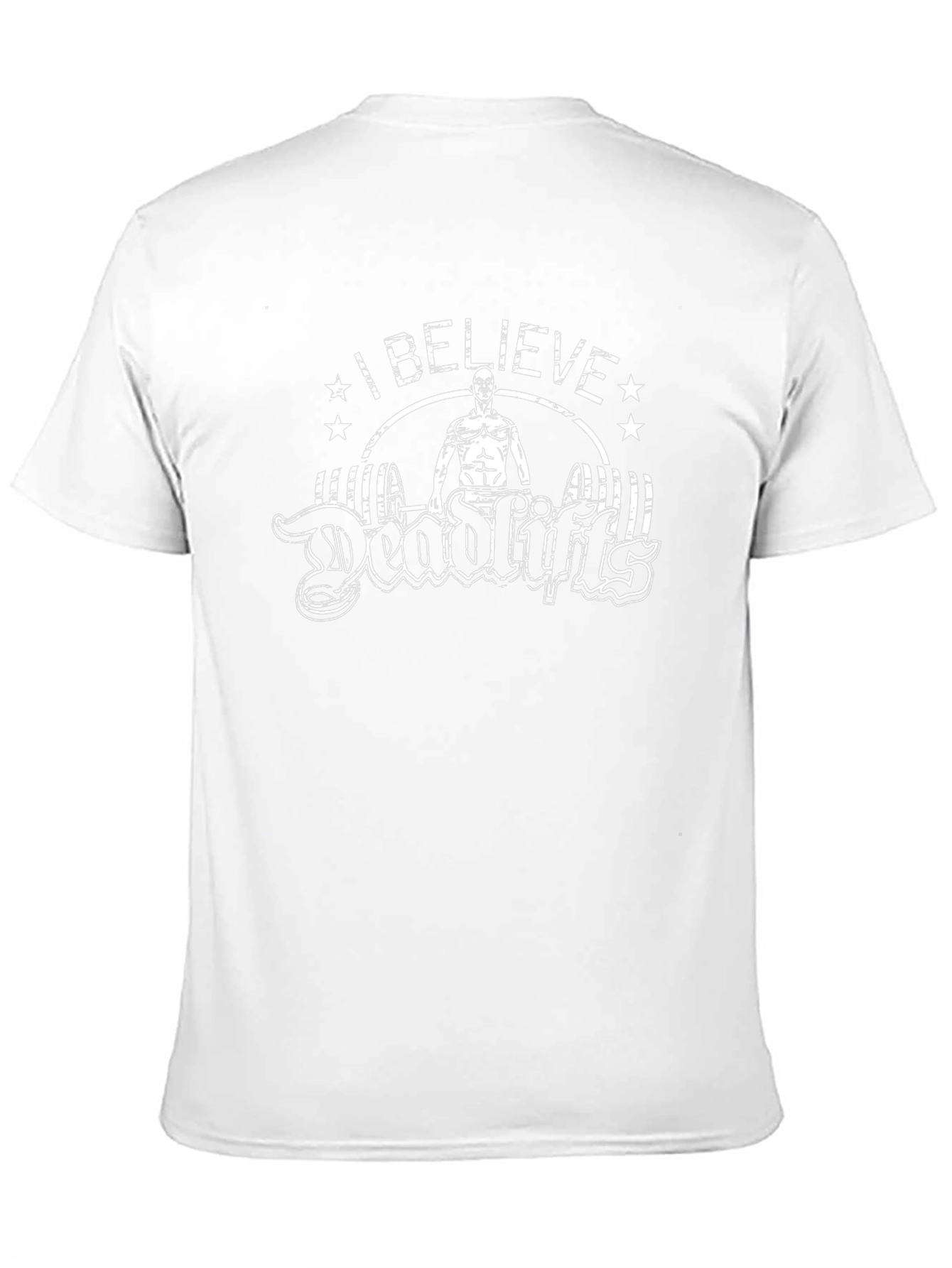 I Believe in Deadlifts Black Graphic Tee