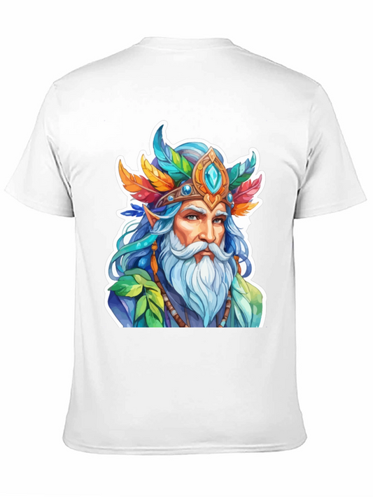 Fantasy Elf King Graphic Tee - Black