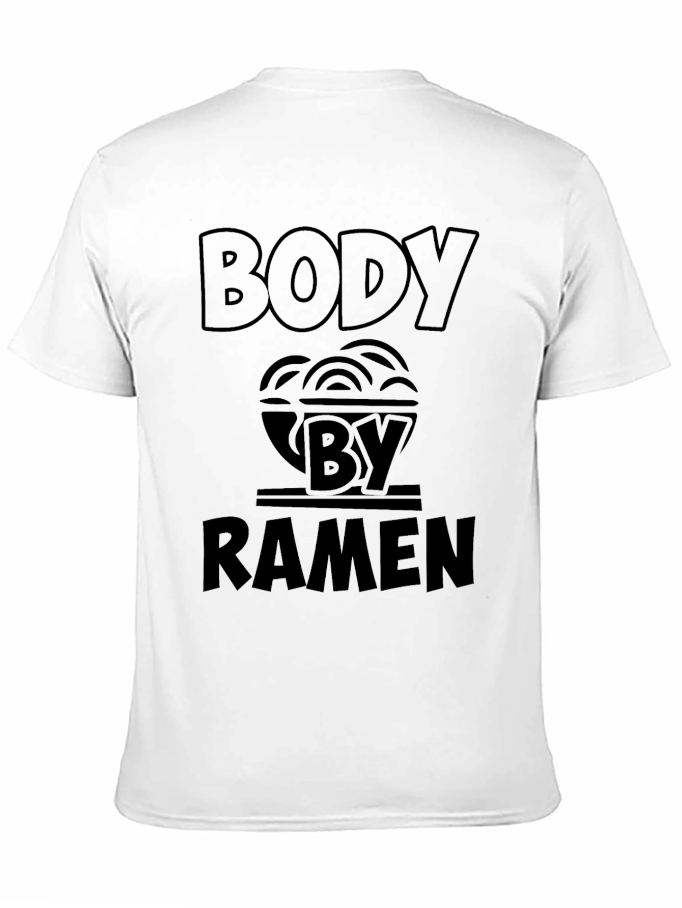 Body By Ramen Funny Graphic T-Shirt