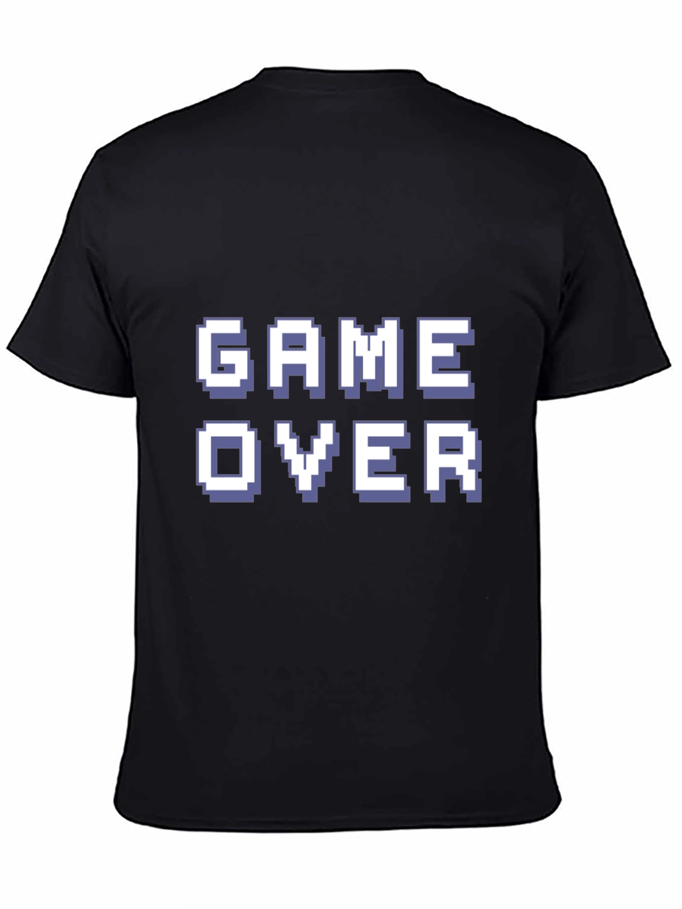 Game Over Pixel Art Black T-Shirt