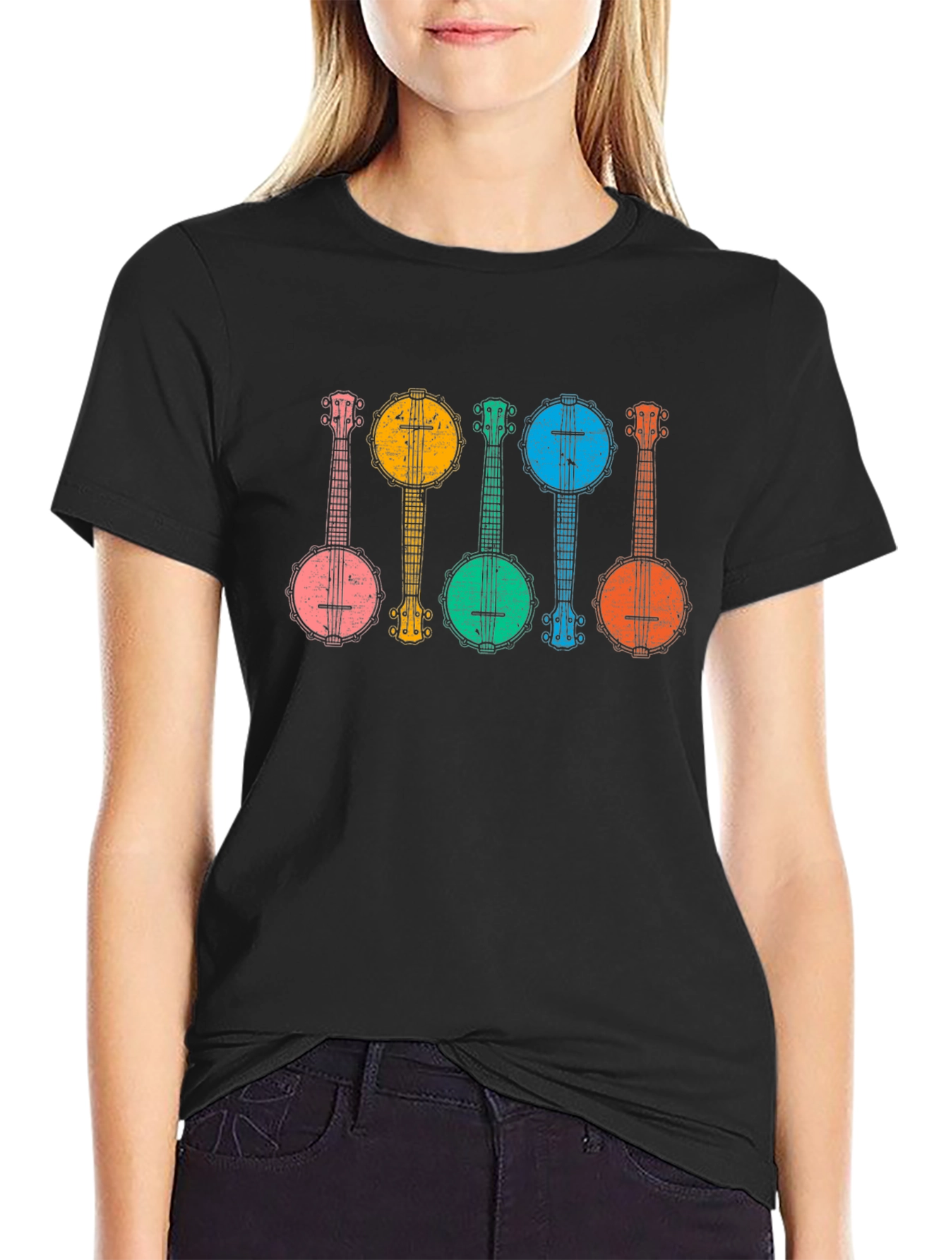 Retro Banjo T-Shirt - Musical Instrument Graphic Tee