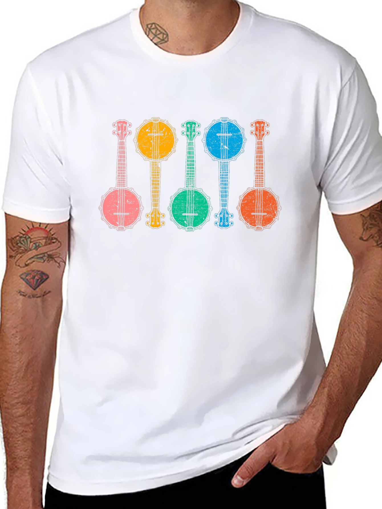 Retro Banjo T-Shirt - Musical Instrument Graphic Tee
