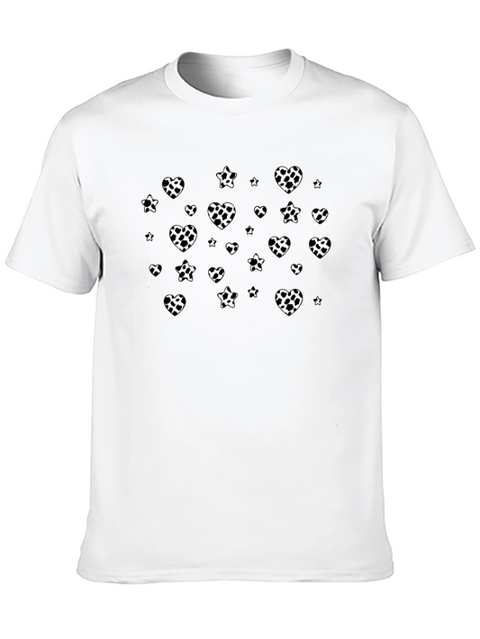 Spotted Heart Tee - Casual Graphic Print T-Shirt