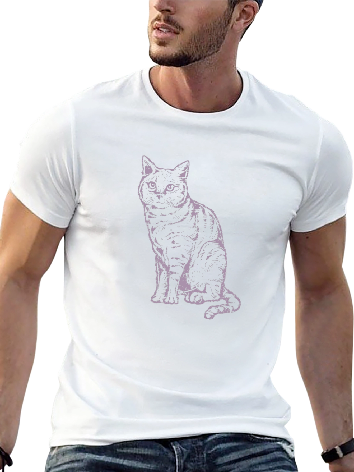 Cool Cat Graphic Tee - Unisex Black T-Shirt
