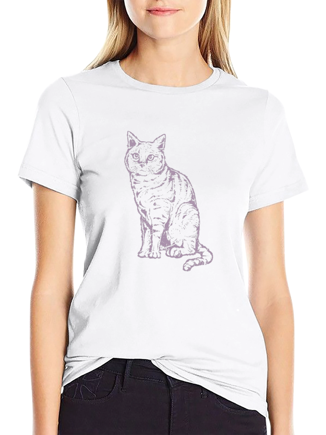 Cool Cat Graphic Tee - Unisex Black T-Shirt
