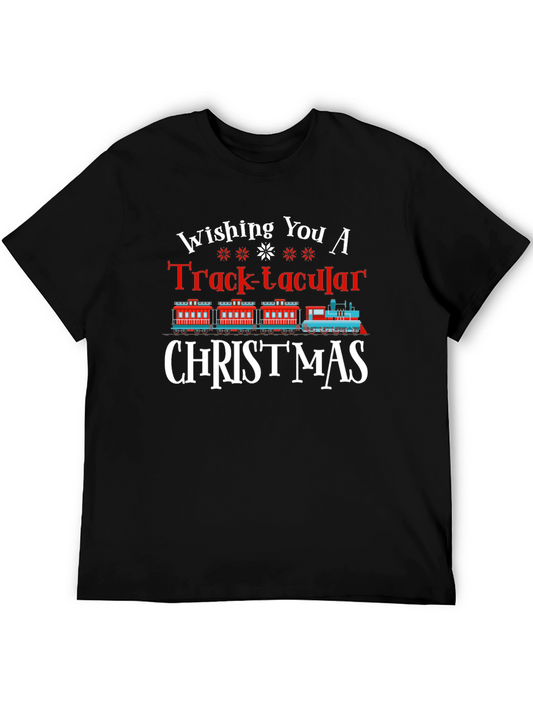 Track-tacular Christmas Train T-Shirt