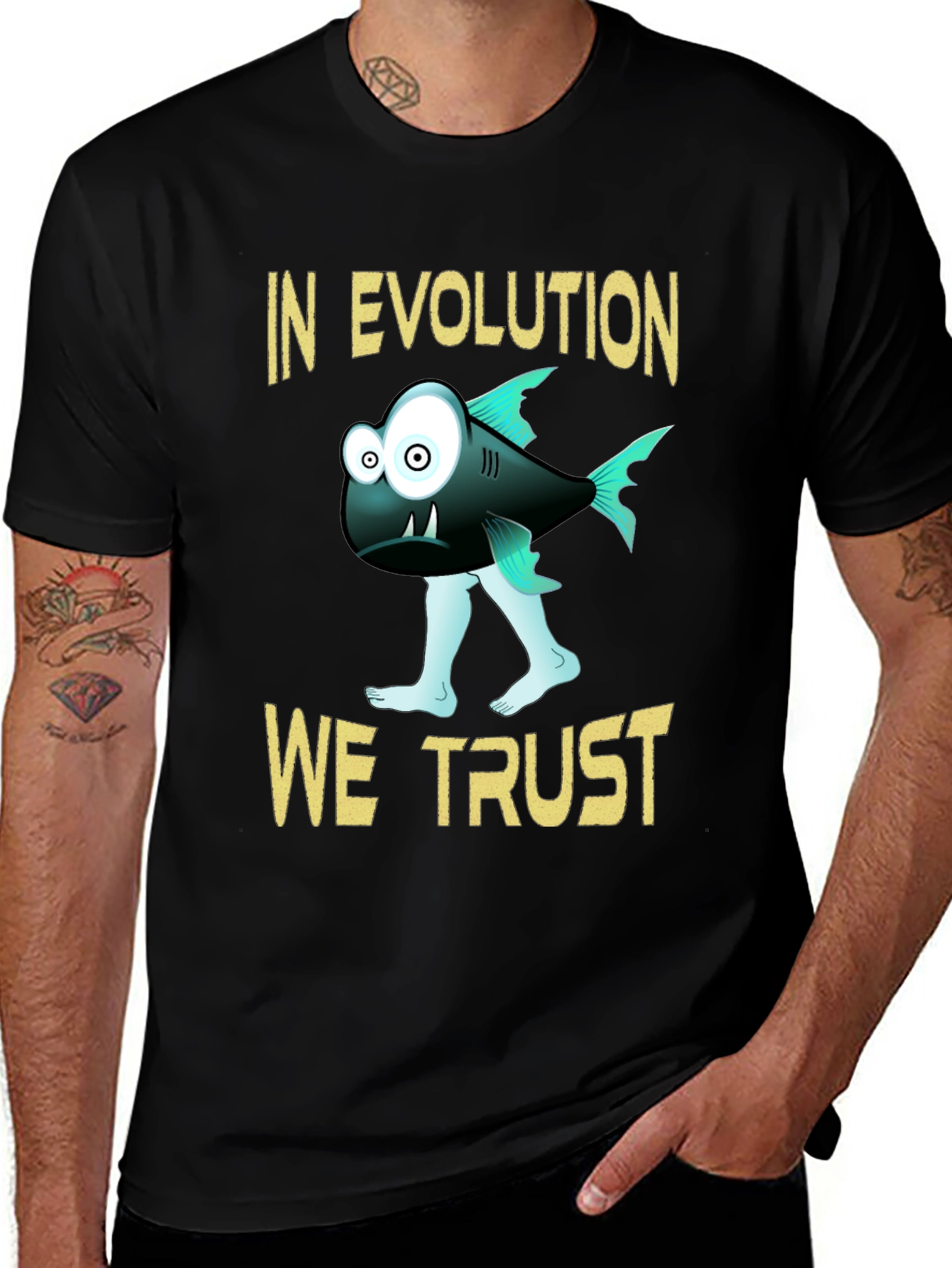 Evolution Trust T-Shirt Funny Fish Walking