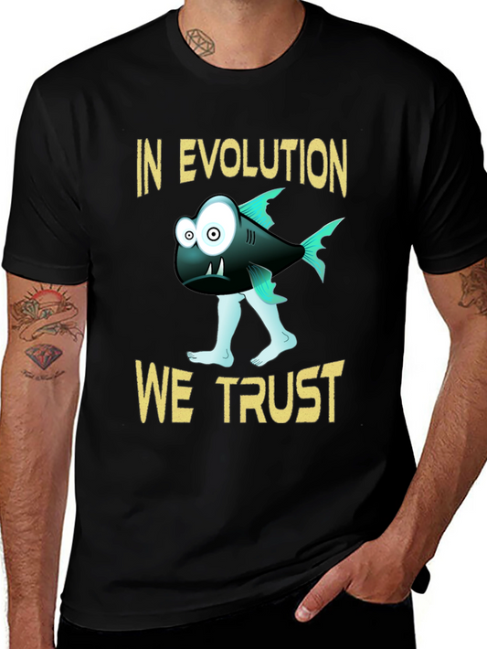 Evolution Trust T-Shirt Funny Fish Walking