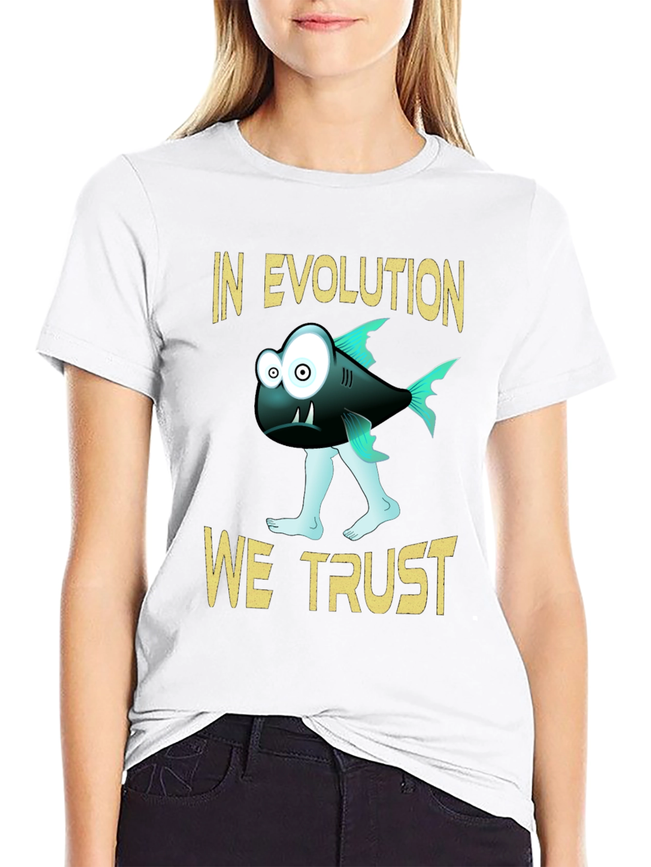 Evolution Trust T-Shirt Funny Fish Walking