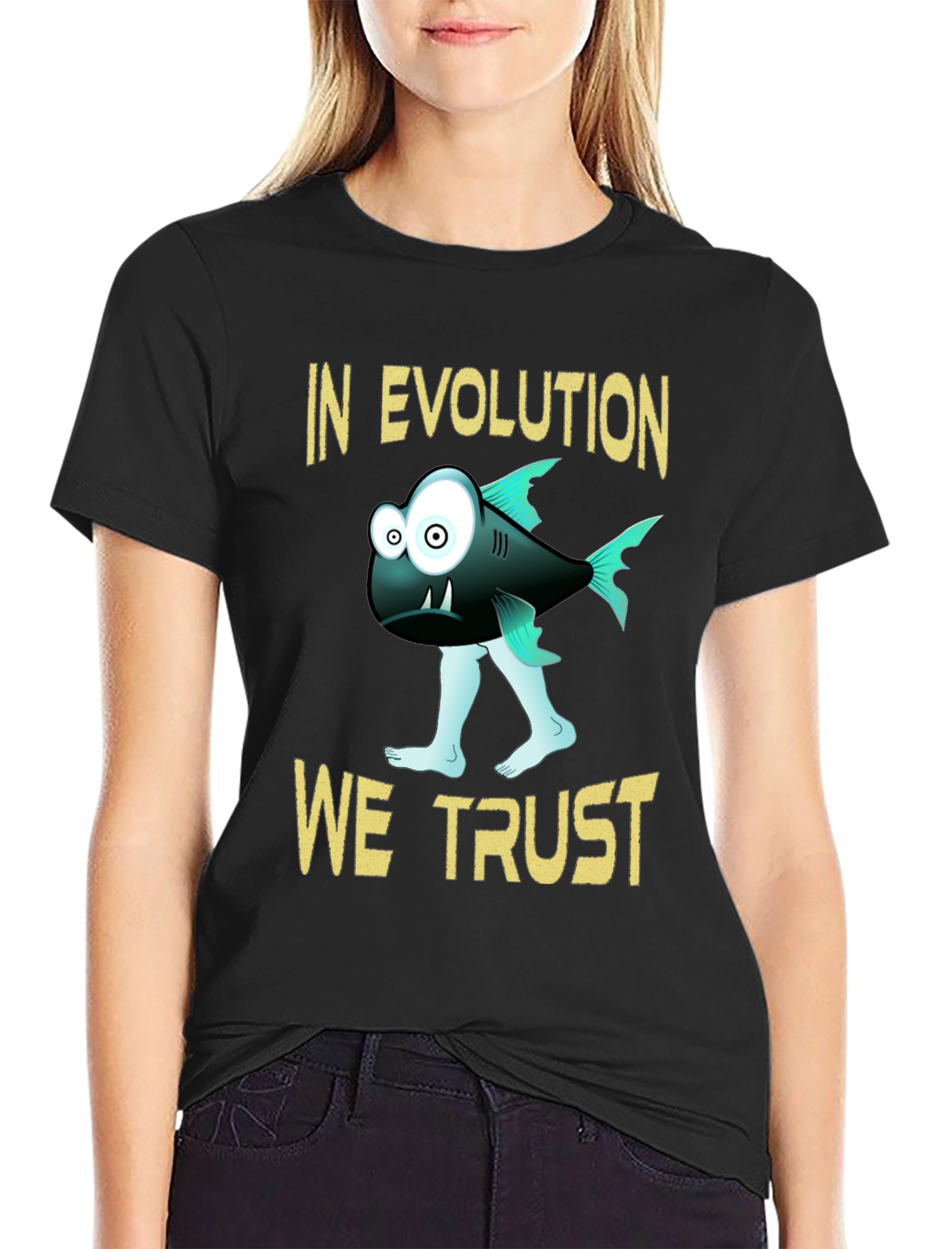 Evolution Trust T-Shirt Funny Fish Walking