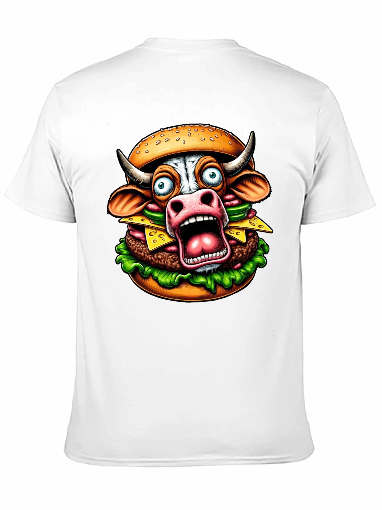 Cow Burger Graphic Tee - Funny Foodie T-Shirt