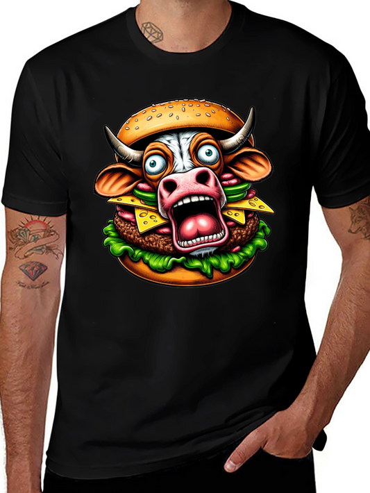 Cow Burger Graphic Tee - Funny Foodie T-Shirt