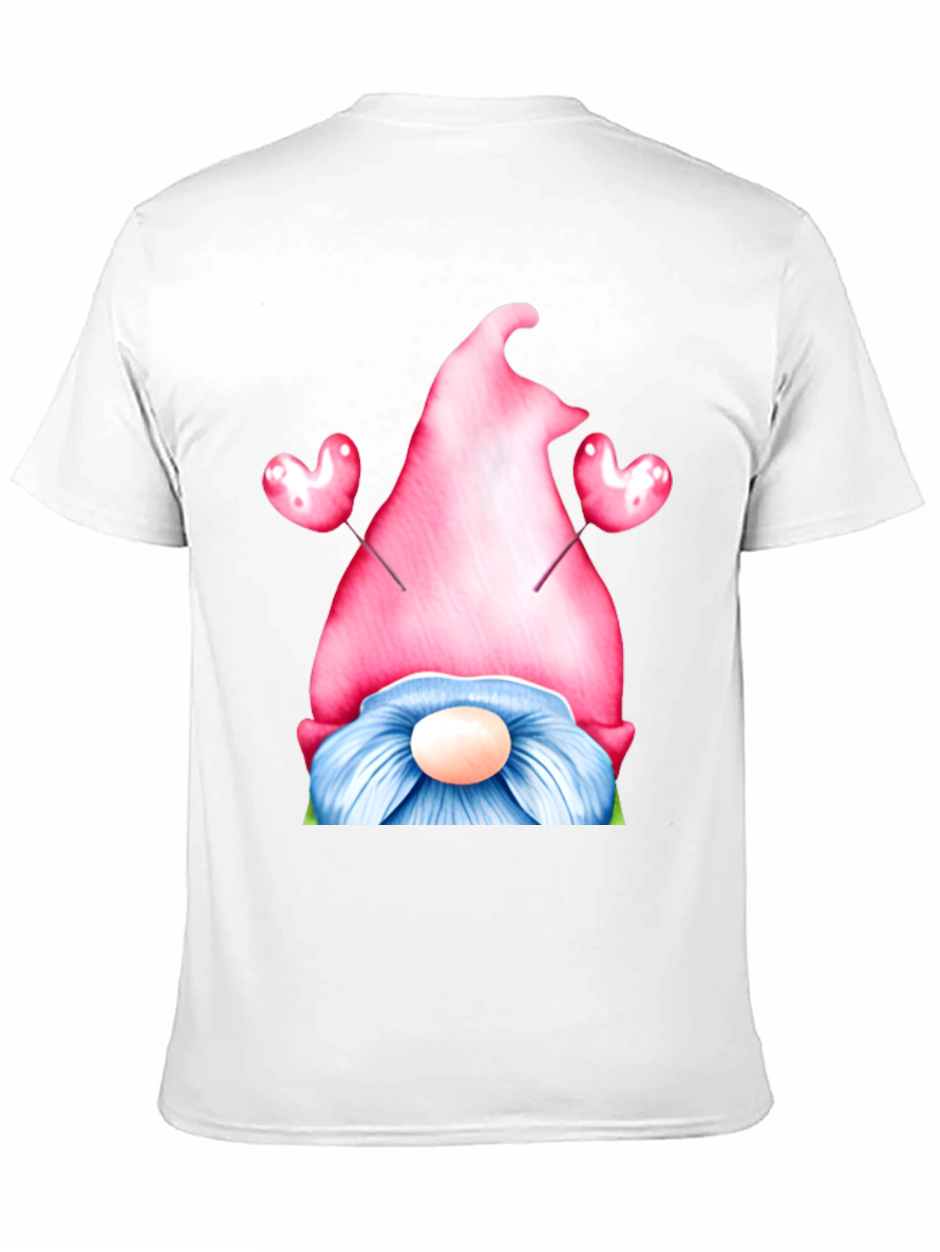 Valentine Gnome T-Shirt - Heart Balloons - Black