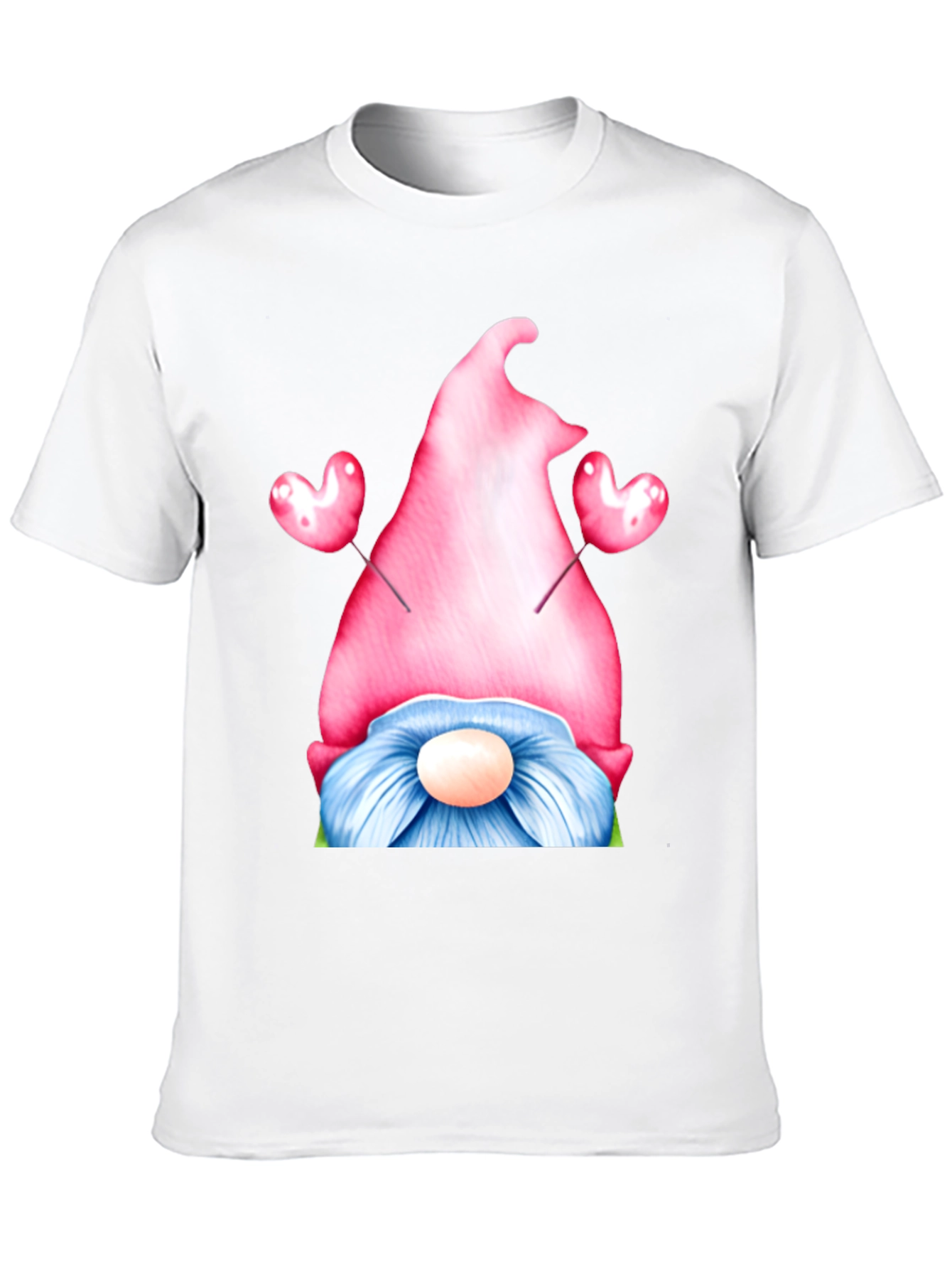 Valentine Gnome T-Shirt - Heart Balloons - Black