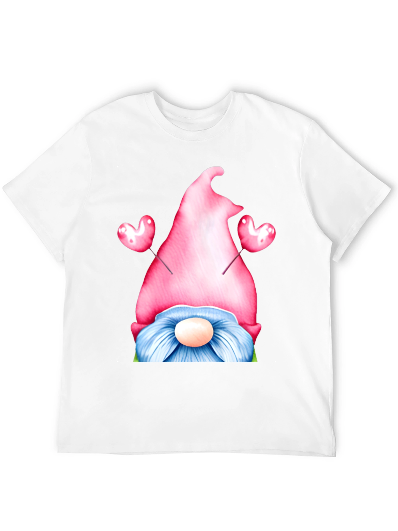 Valentine Gnome T-Shirt - Heart Balloons - Black