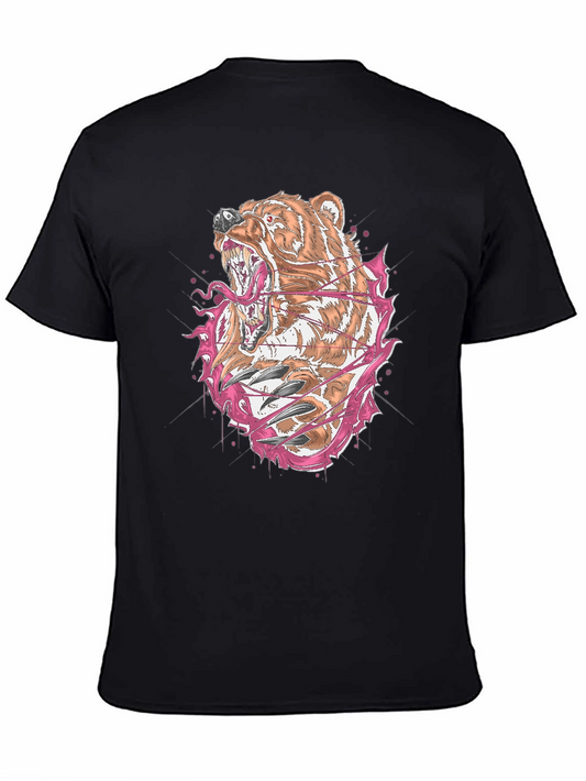Bear Graphic T-Shirt - Mens Crew Neck Tee