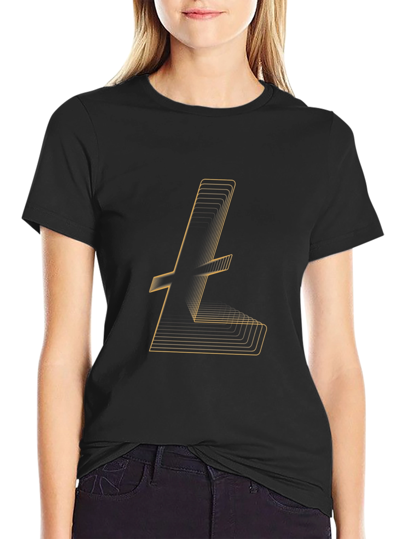 Litecoin Logo Black T-Shirt