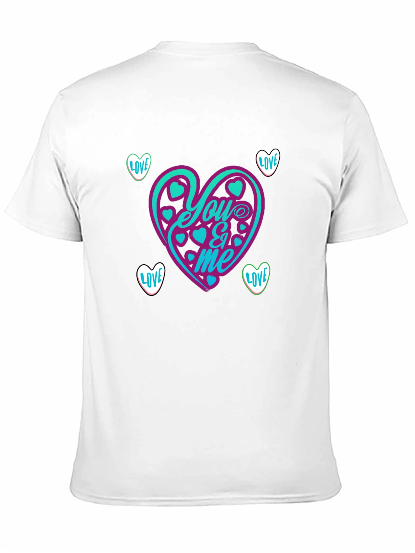 You & Me Heart Graphic Tee - Black