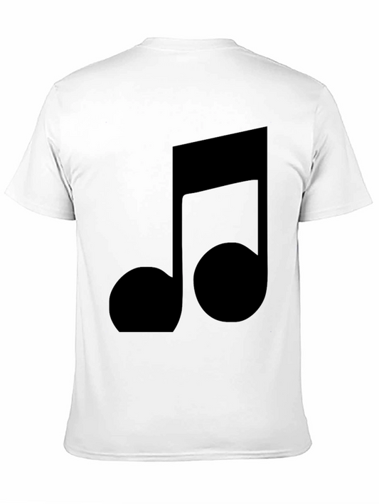 Musical Note Graphic Black T-Shirt
