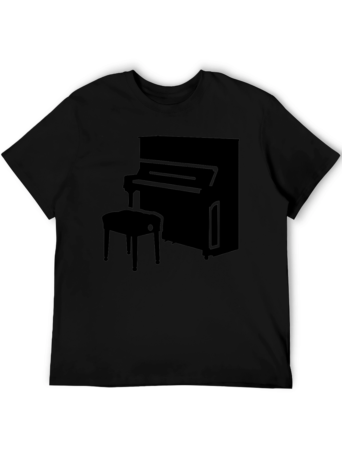 Piano Graphic Tee - Stylish Music Lover T-Shirt