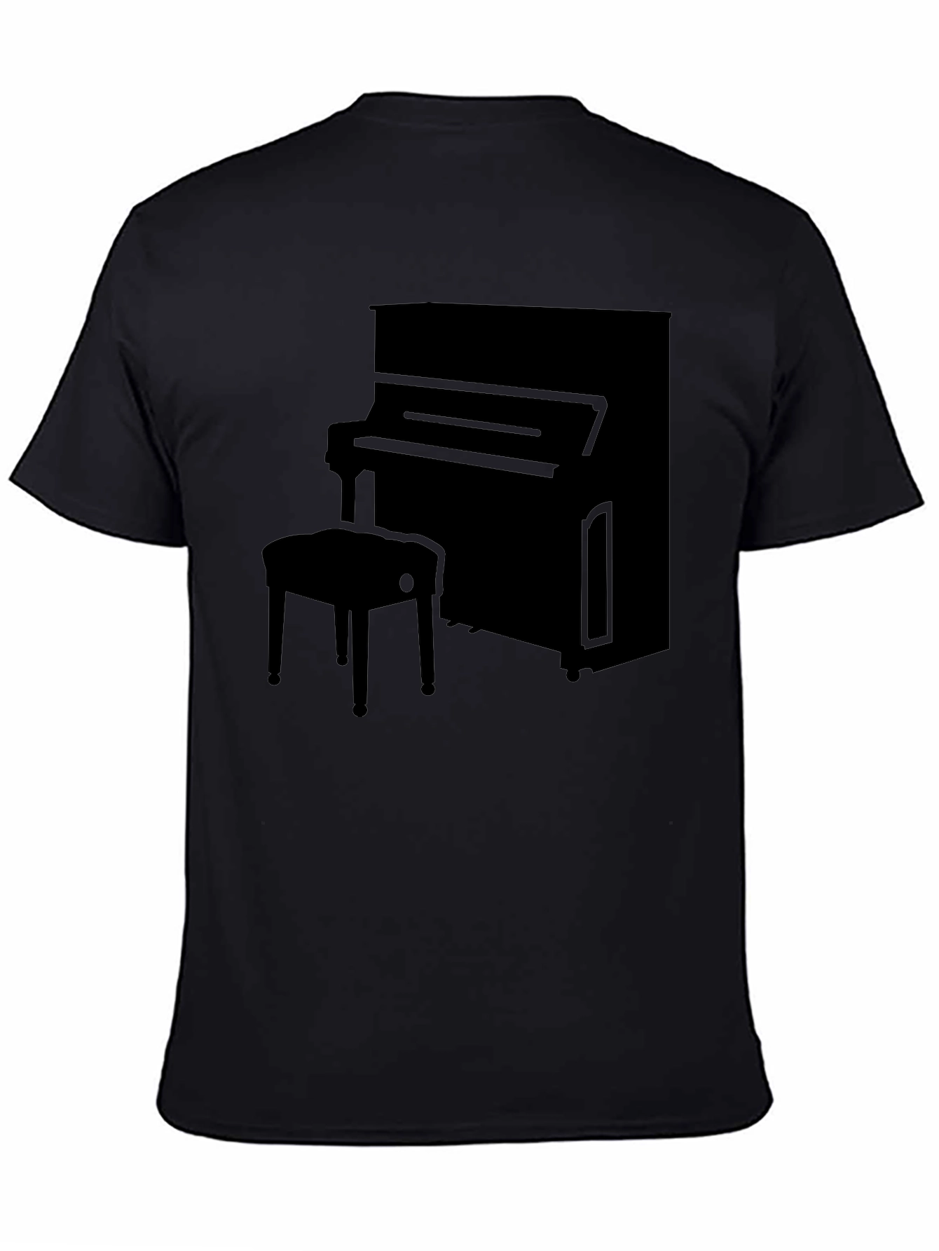 Piano Graphic Tee - Stylish Music Lover T-Shirt