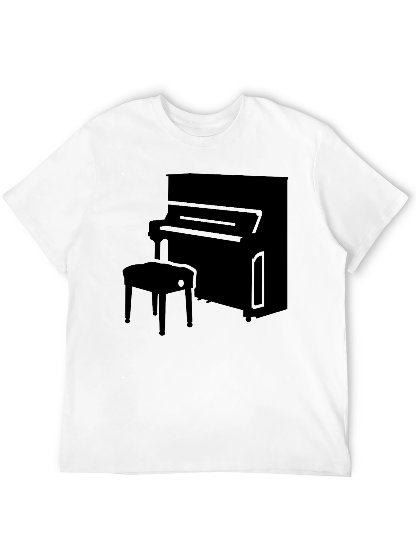 Piano Graphic Tee - Stylish Music Lover T-Shirt