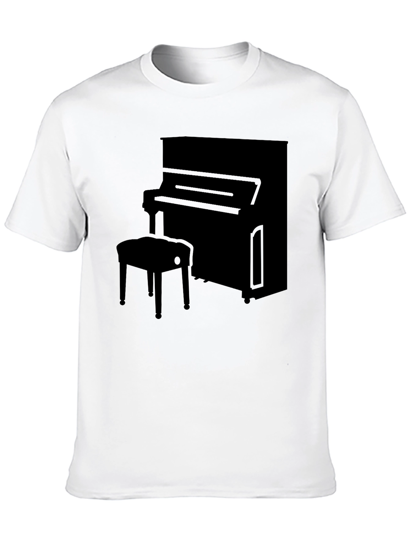 Piano Graphic Tee - Stylish Music Lover T-Shirt