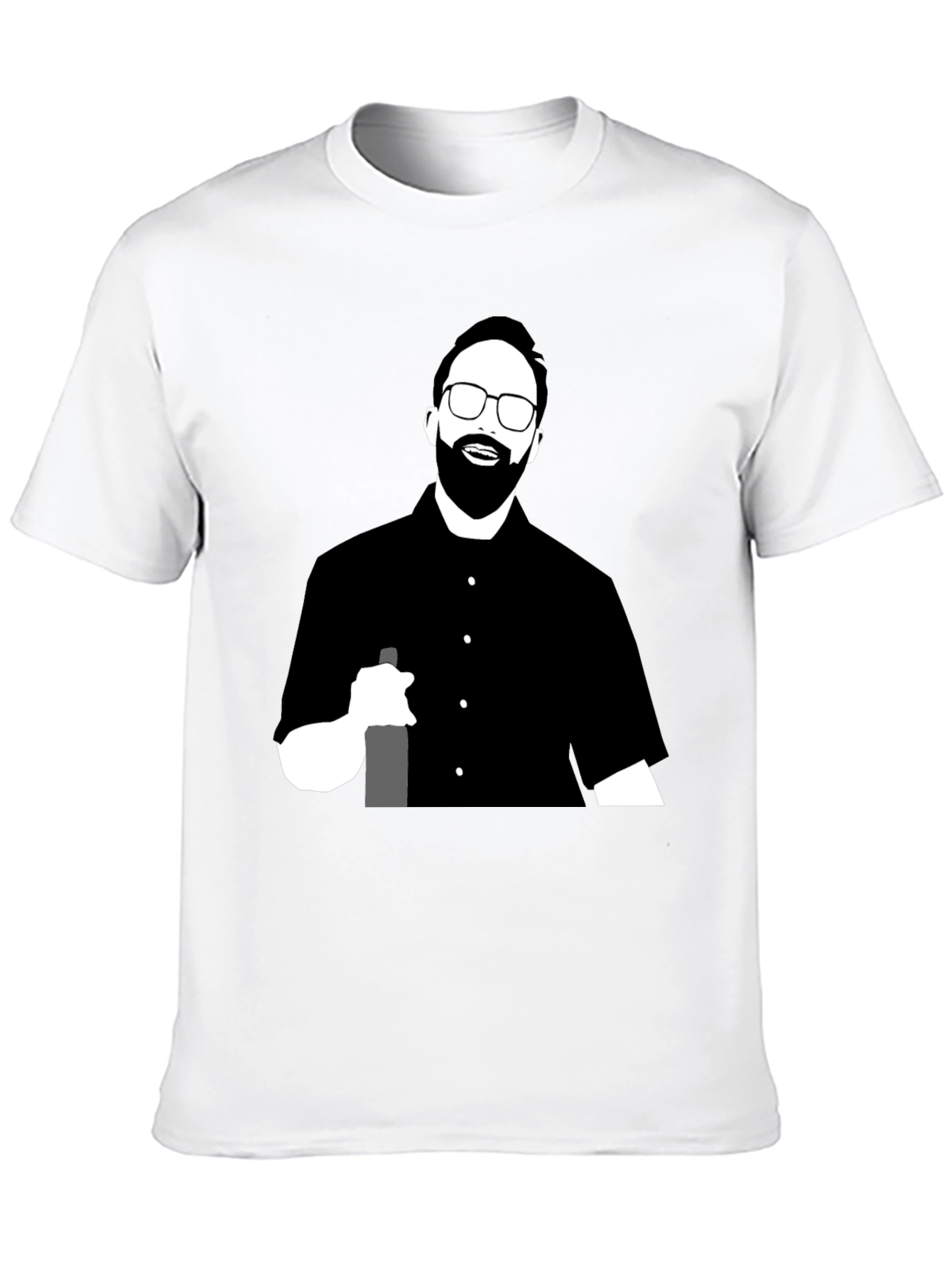 Black T-Shirt with Graphic Print