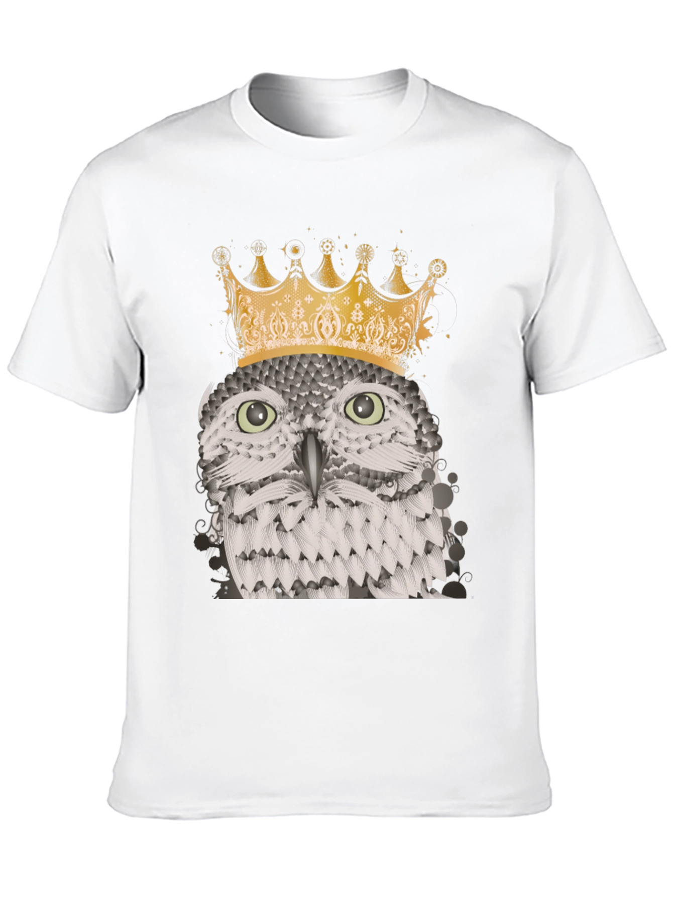 Owl King Graphic Tee - Black Cotton Blend T-Shirt