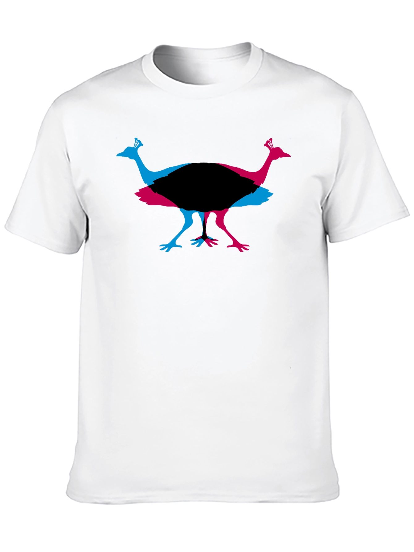 Peacock Graphic Tee - Stylish Mens Black T-Shirt