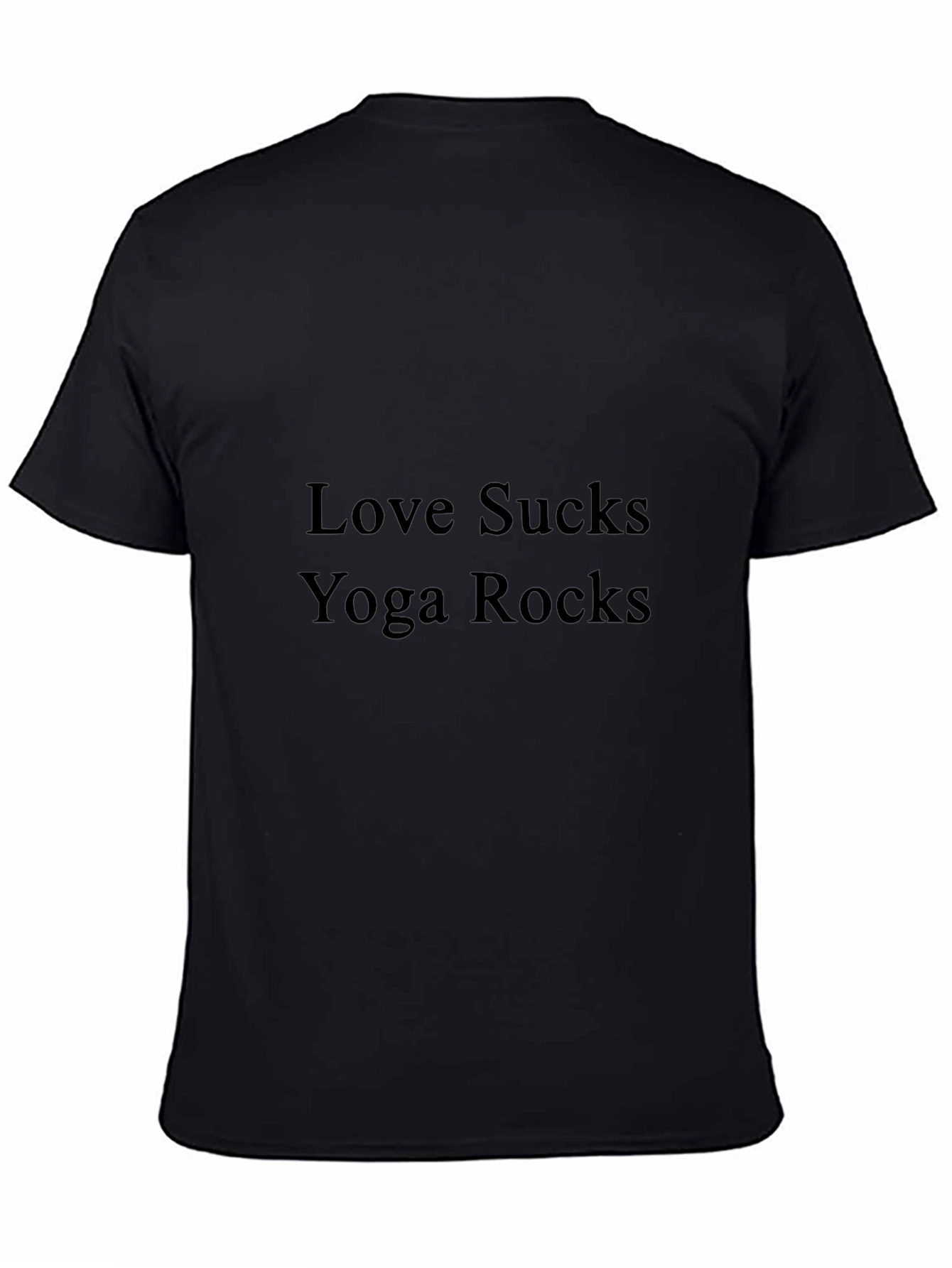 Love Sucks Yoga Rocks Graphic T-Shirt
