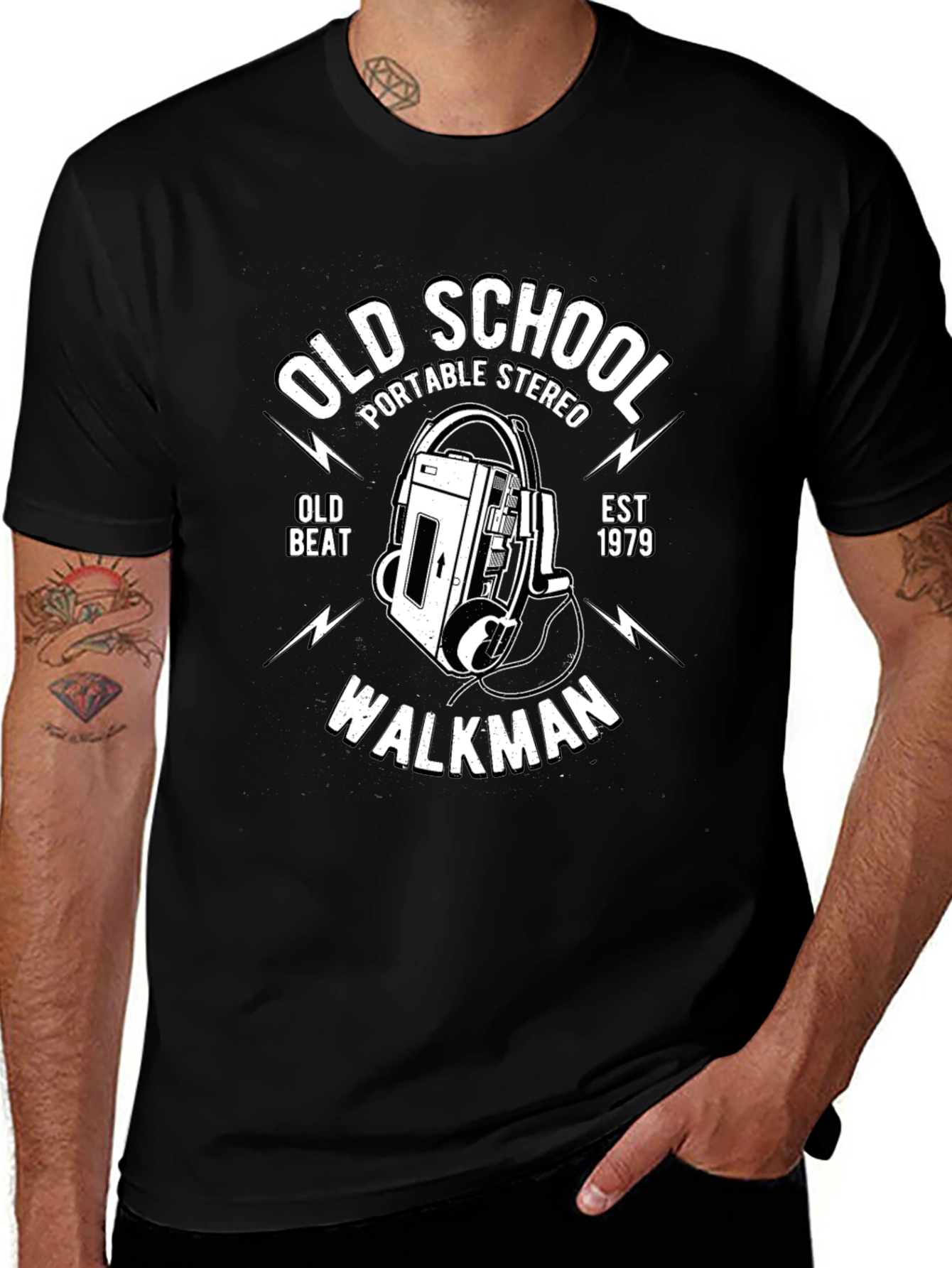 Old School Walkman T-Shirt - Retro 1979 Stereo Design