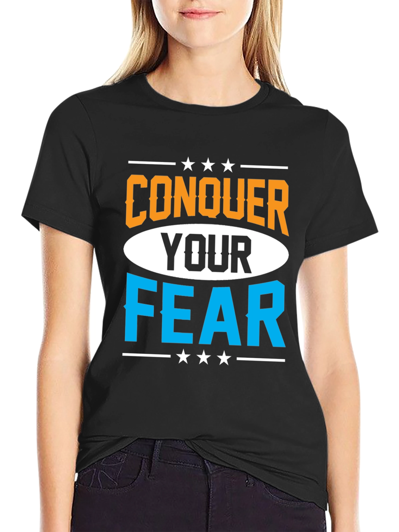 Conquer Your Fear T-Shirt Motivational Graphic Tee