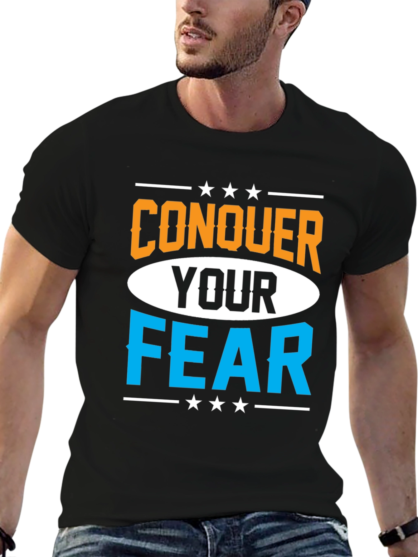 Conquer Your Fear T-Shirt Motivational Graphic Tee